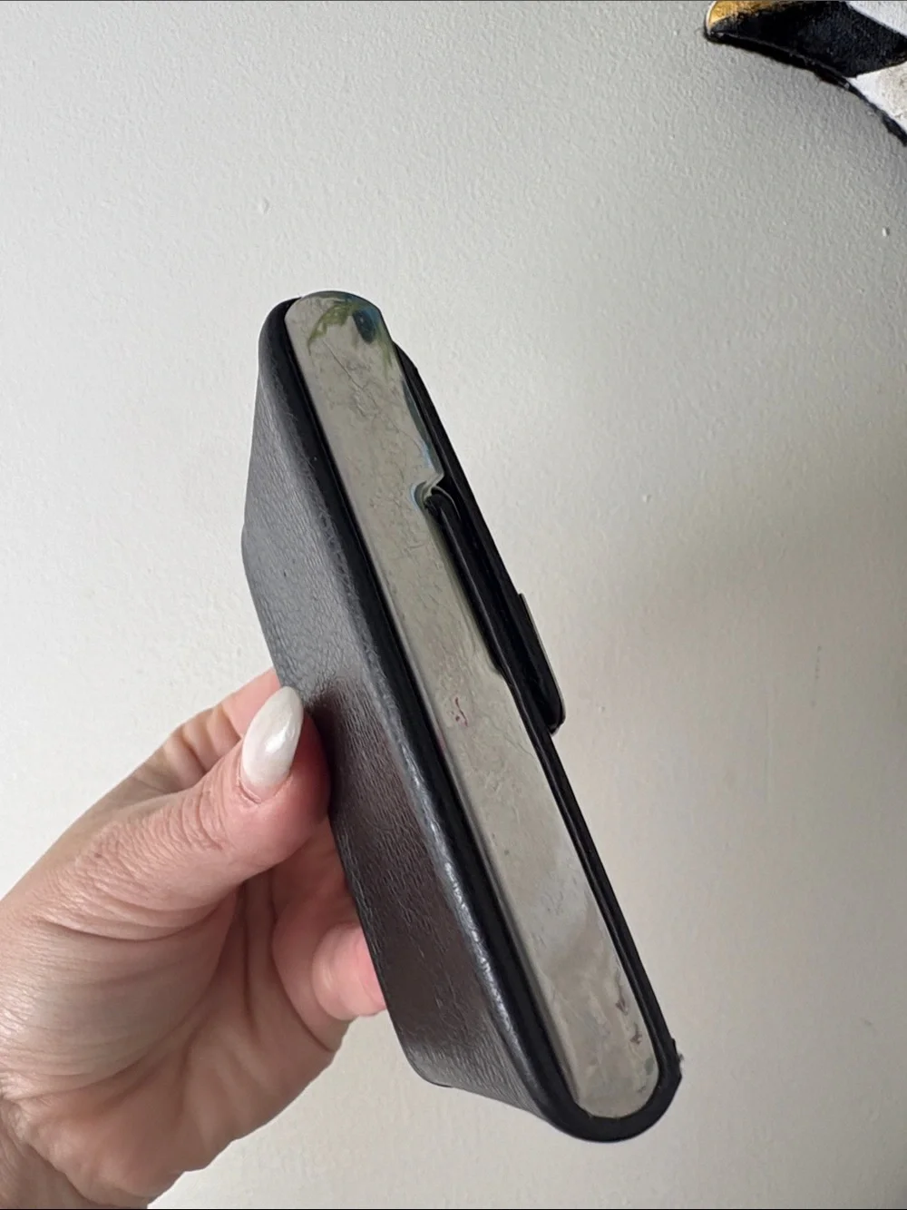 Classic Black Leather Business Card Holder